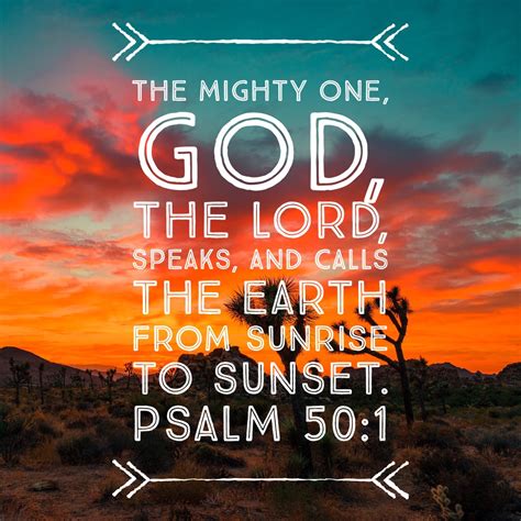 Psalm 501 The Mighty One Encouraging Bible Verses