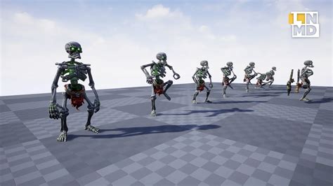 Low Poly Game Ready Skeleton Character Flippednormals