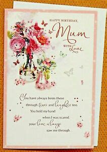 Check spelling or type a new query. Mum Birthday Card With a Loving Sentimental Verse Inserted ...