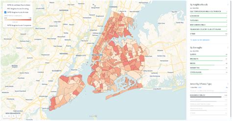 New York City Neighborhood Crime Map Information Visualization