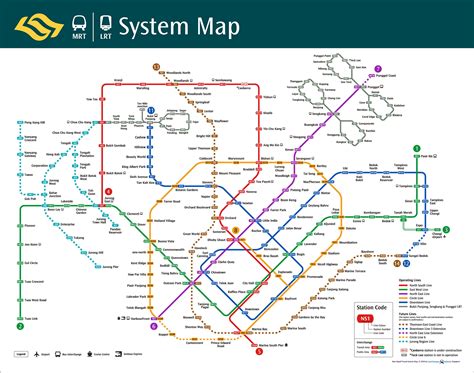 Singapore MRT Map Land Transport Guru