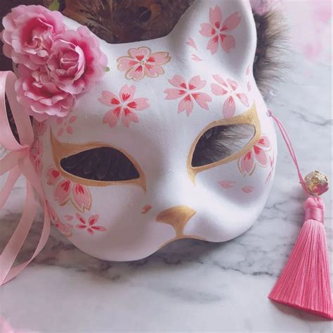 Japanese Fox Hand Painted Cosplay Mask Kuru Store Japanese Fox Mask Kawaii Accessories
