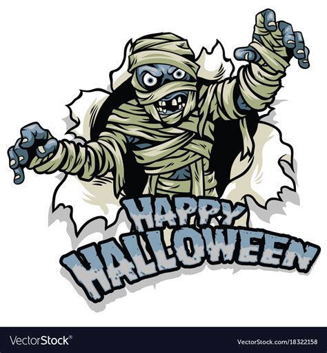 Halloween Design Mummy Character Royalty Free Vector Image