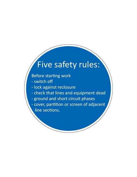 Five Safety Rules Sticker Kopen