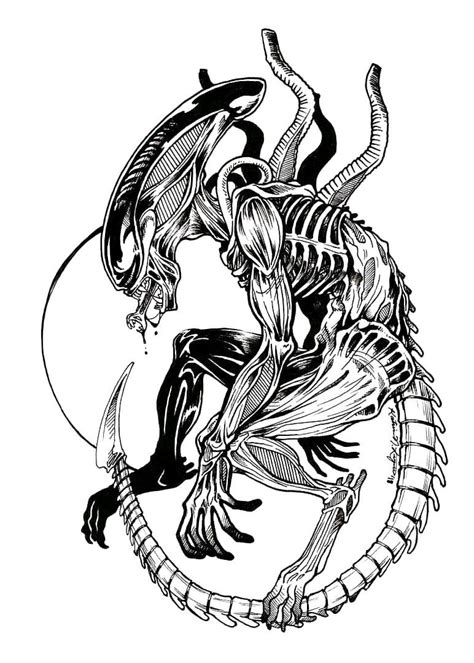 Pin By Spacefox189 On Alien And Predator Alien Artwork Alien Tattoo