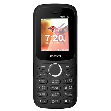 Buy Zen Atom 102 Dual Sim Feature Phone Black Price In India 03 Jul