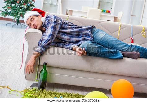 Man Having Hangover After Christmas Party Stock Photo Shutterstock