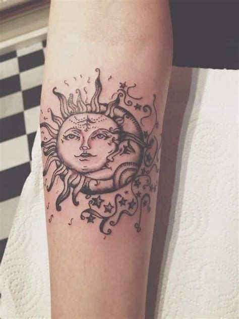 Sun And Moon Tattoos For Men Inner Elbow Tattoos Tattoos For Guys