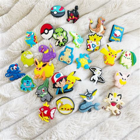 Pokemon Croc Charms Pin Badge Squirtle Charmander Pikachu Etsy