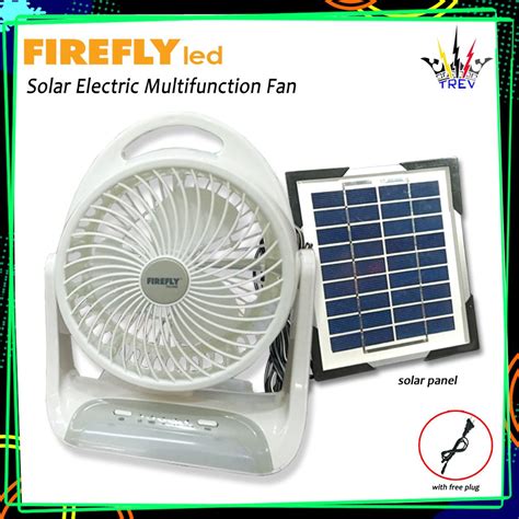 Firefly Solar Fan Rechargeable Multifunction Mini Fel628 Trev Shopee Philippines