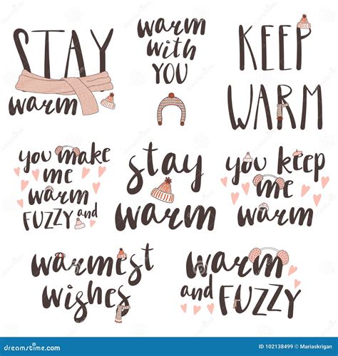 Collection Of Warm Quotes Stock Vector Illustration Of Children