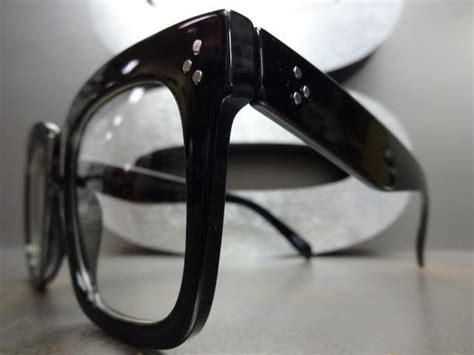 Oversize Vintage Retro Nerd Style Clear Lens Eye Glasses Thick Large