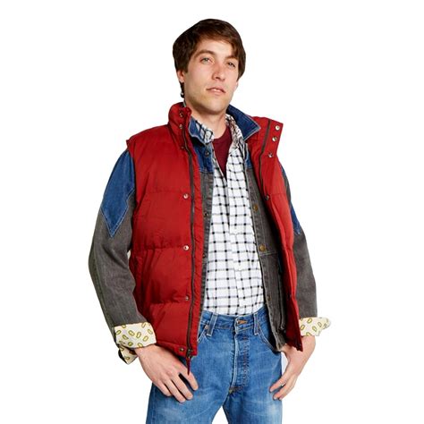 Marty Mcfly Vest Color Screen Accurate Down Vest Back To The Future