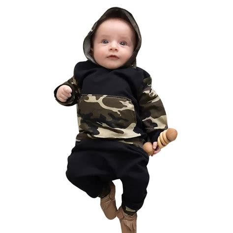 2pcs Set Boy Clothes Camouflage Toddler Kids Infant Baby Boy Clothing