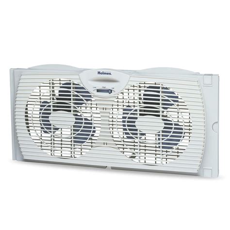 Holmes Window Fan With Twin 6 Inch Reversible Airflow Blades White
