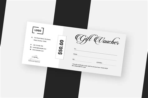 Minimal Gift Voucher Template (413740) | Card Making | Design Bundles