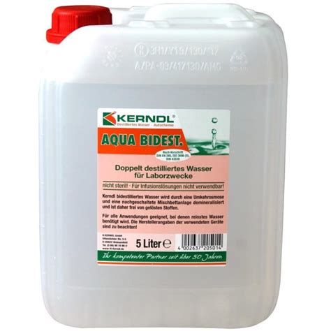 Kerndl® Bidestilliertes Wasser Aqua Purificata In 5 Liter Kanister Aquacentrum