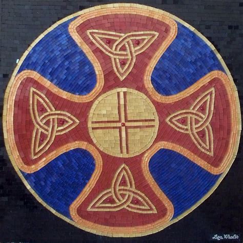 Celtic Shield - mixed media mosaic Celtic art | Artfinder