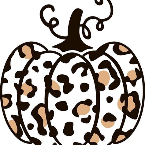 Leopard Pumpkin Svg Fall Svg Cheetah Print Svg Halloween Etsy
