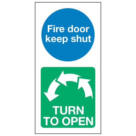 Fire Door Keep Shut Turn To Open Anti Clockwise Linden Signs And Print