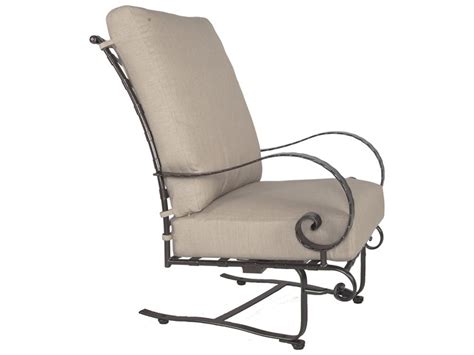 Ow Lee Classico Wide Arms Wrought Iron Hi Back Spring Lounge Club Chair
