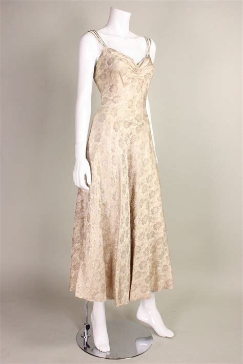 Lamé Bias Cut Evening Dress 1930s For Sale At 1stdibs Bias Cut Dress