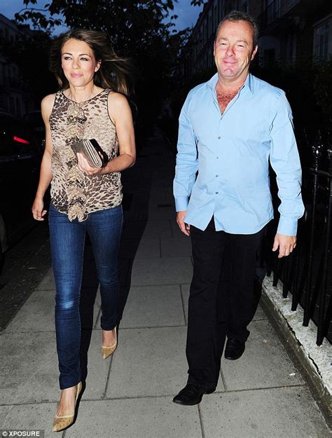 Elizabeth Hurley And Boyfriend David Yarrow Out In Chelsea For Dinner