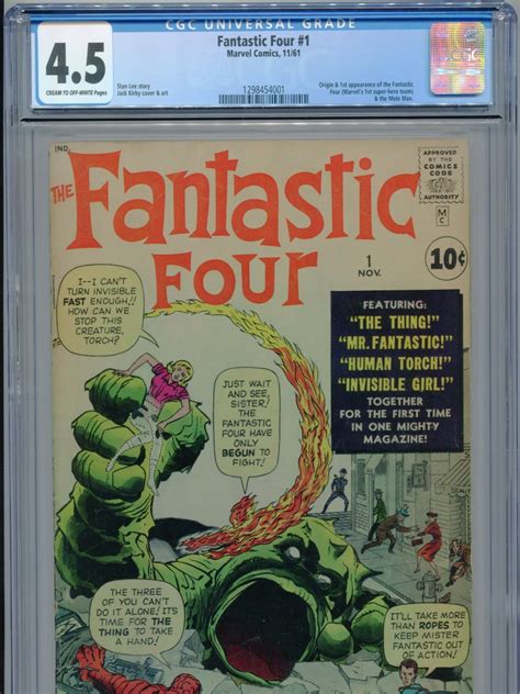 1961 Marvel Fantastic Four 1 1st Appearance And Origin