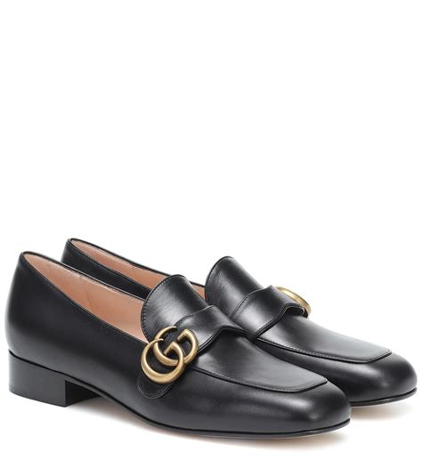 Gucci 25mm Marmont Leather Loafers In Black Lyst