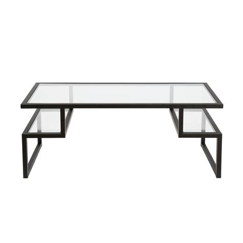Hailey Home Zander Blackened Bronze Glass Modern Coffee Table In The Coffee Tables Department At