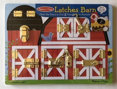 Melissa And Doug Latches Barn Wooden Activity Board 8883 Ages 3 New