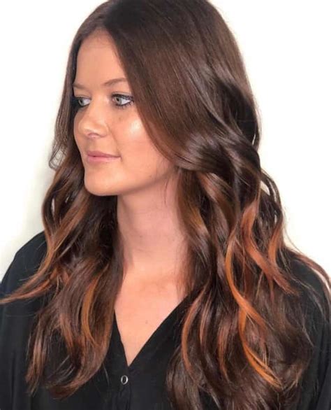 Chocolate Brown Hair Color With Auburn Highlights