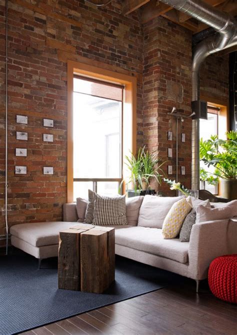 57 Spectacular Interiors With Exposed Brick Walls Brick Living Room