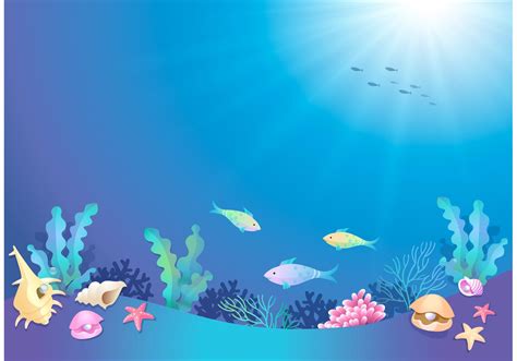 Free Vector Cartoon Underwater World Download Free Vector Art Stock
