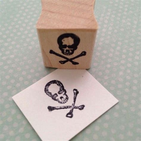 Skull And Crossbones Rubber Ink Stamp Ink Stamps Seal Stamps Rubber