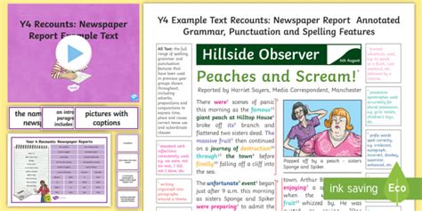 For example, a report about young children left home alone could inspire a feature article on the difficulties of finding childcare providers in the local area. Journalism teaching resource- KS2 - Primary resource