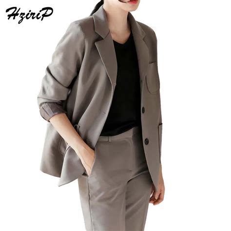 Hzirip Womens Pant Suit Blazerandjackets 2017 New Autumn Winter Office