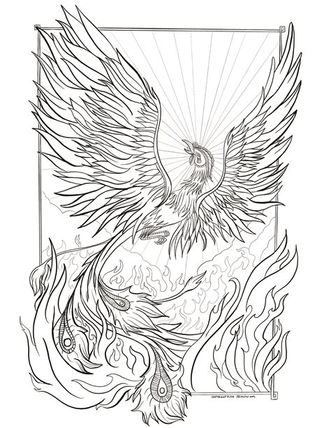 Phoenix Coloring Pages For Adults At Free Printable