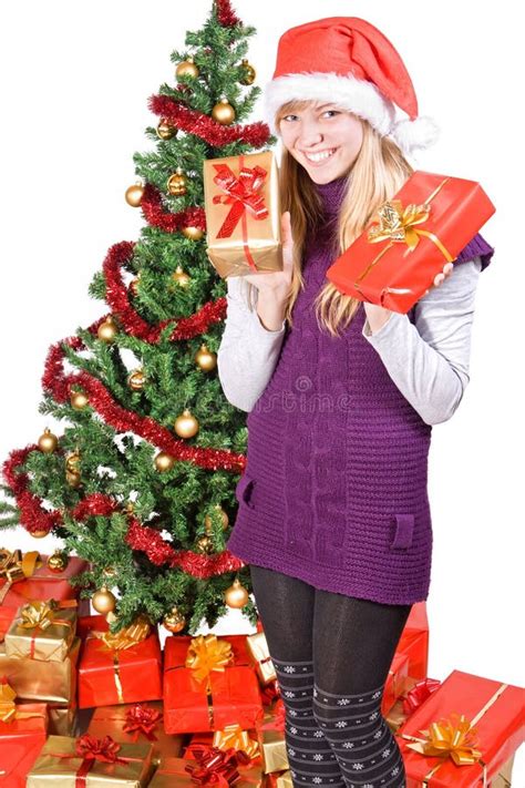 Christmas Surprise Stock Photo Image Of Girl Jolly 27981746