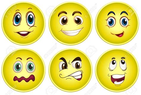 Showing Emotions Faces Clip Art