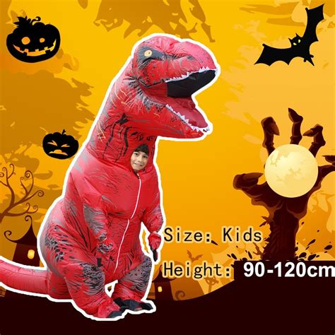 Red Child T Rex Blow Up Dinosaur Inflatable Costume