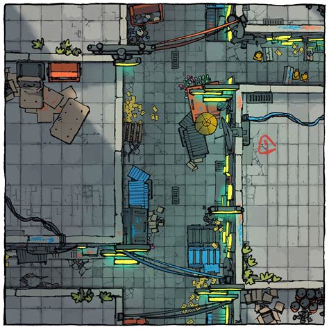 Cyberpunk City Map Assets Battle Maps From Minute Tabletop City Maps Design