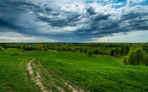 Download Wallpaper 3840x2400 Field Grass Sky Summer Clouds 4k Ultra