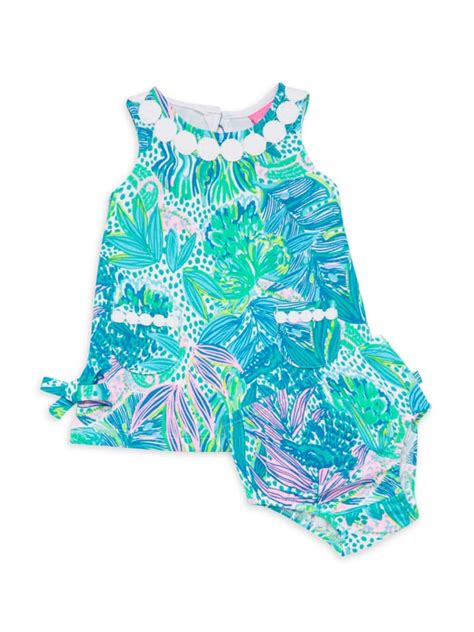 Lilly Pulitzer Baby Girls 2 Piece Lilly Shift Dress And Bloomers Set In