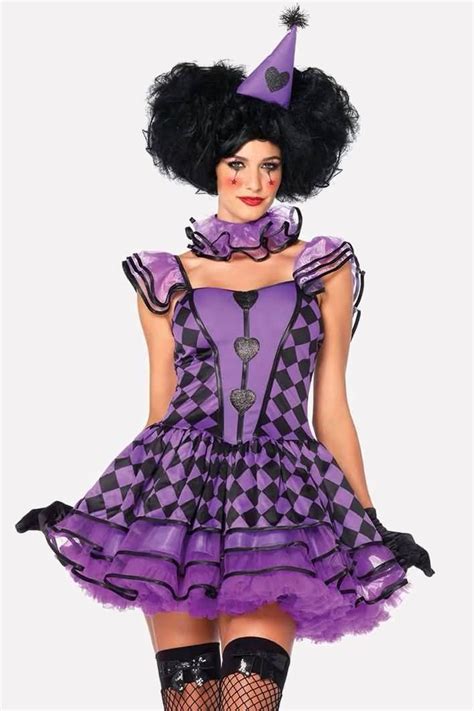 Purple Halloween Clown Cosplay Costume In 2021 Clown Costume Women