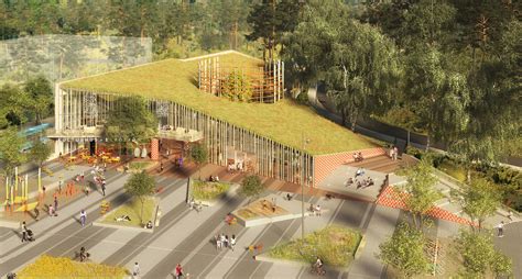 This Green Roofed Cultural Center In Sweden Doubles As A Vibrant Public