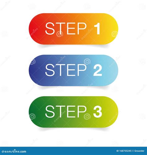 Third Step Sign Loading Process Symbol Vector Illustration