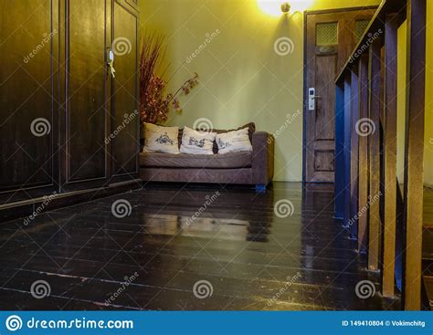 Interior Of Vintage Wooden House Stock Photo Image Of Cabinet