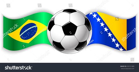brazilian bosnian wavy flags football ball stock vector royalty free 676721089 shutterstock