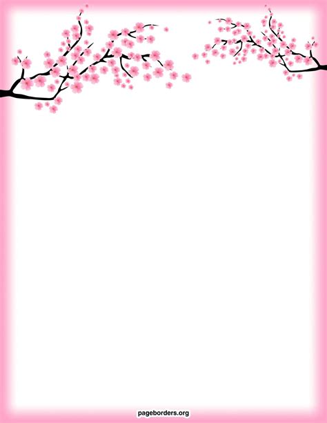 Folio Cerezo Borders For Paper Blossom Cherry Blossom